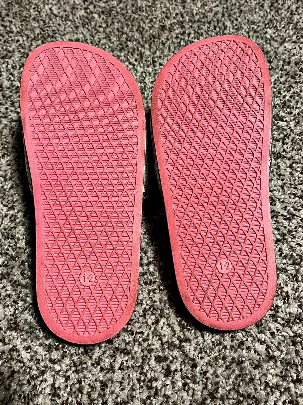 Old Navy Girls Floral Slide Sandals Pin US 1-2 Like New
